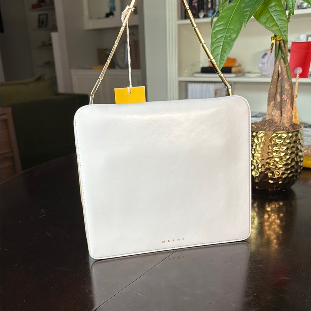 Marni White Leather Handbag